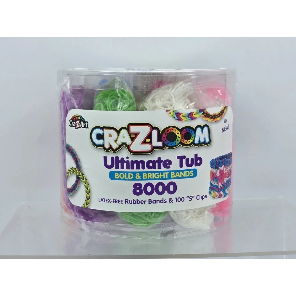Cra Z‎ Art Ultimate Tub 8000 Latex Free Rubber Bands for Bracelet Making